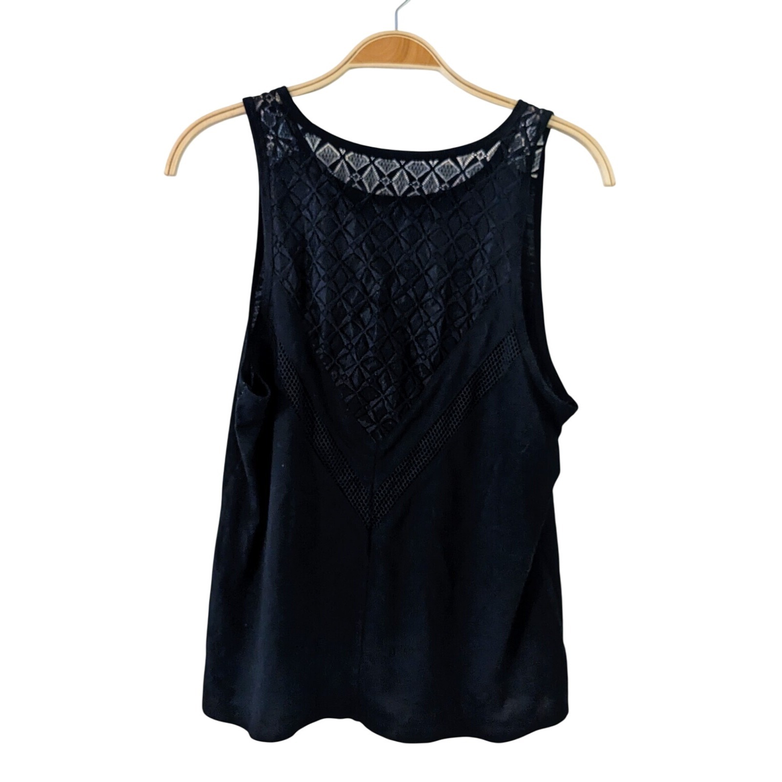 Xersion Lightweight Black Sleeveless Top Tank Detailed Back Size M